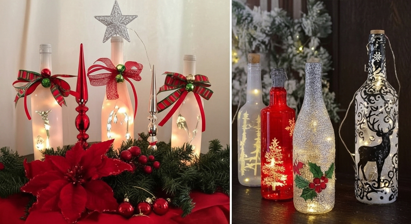 Estas son las botellas iluminadas para decorar tu casa en Navidad (8 ideas) content image