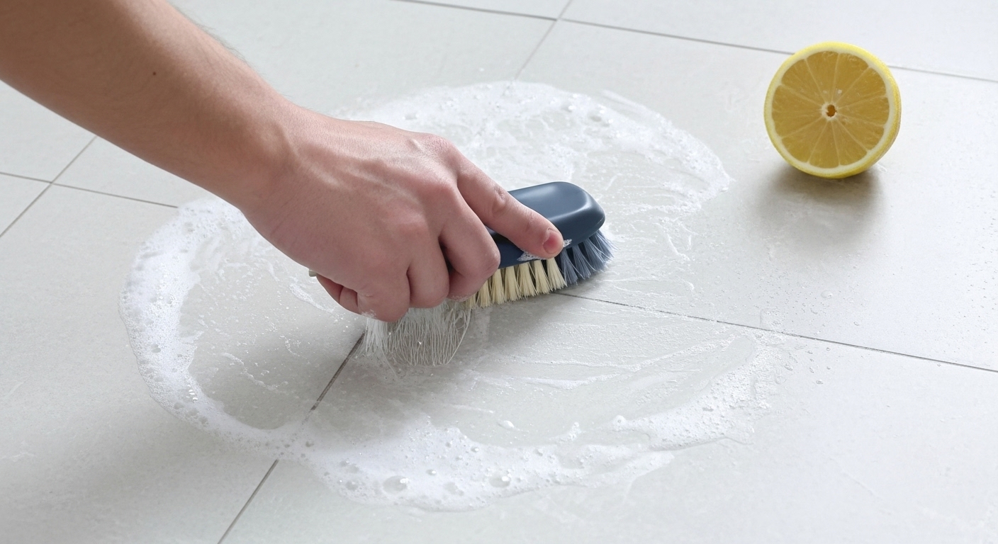 Suelo impecablemente limpio y perfumado con el detergente casero a base de bicarbonato y limón. content image