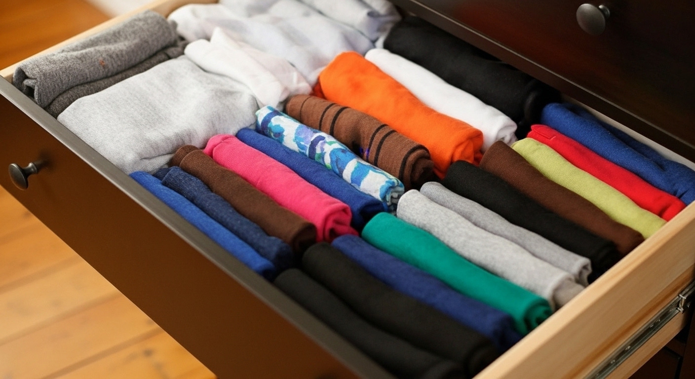 Cómo organizar armarios y ropa doble en minutos usando el método Konmari content image