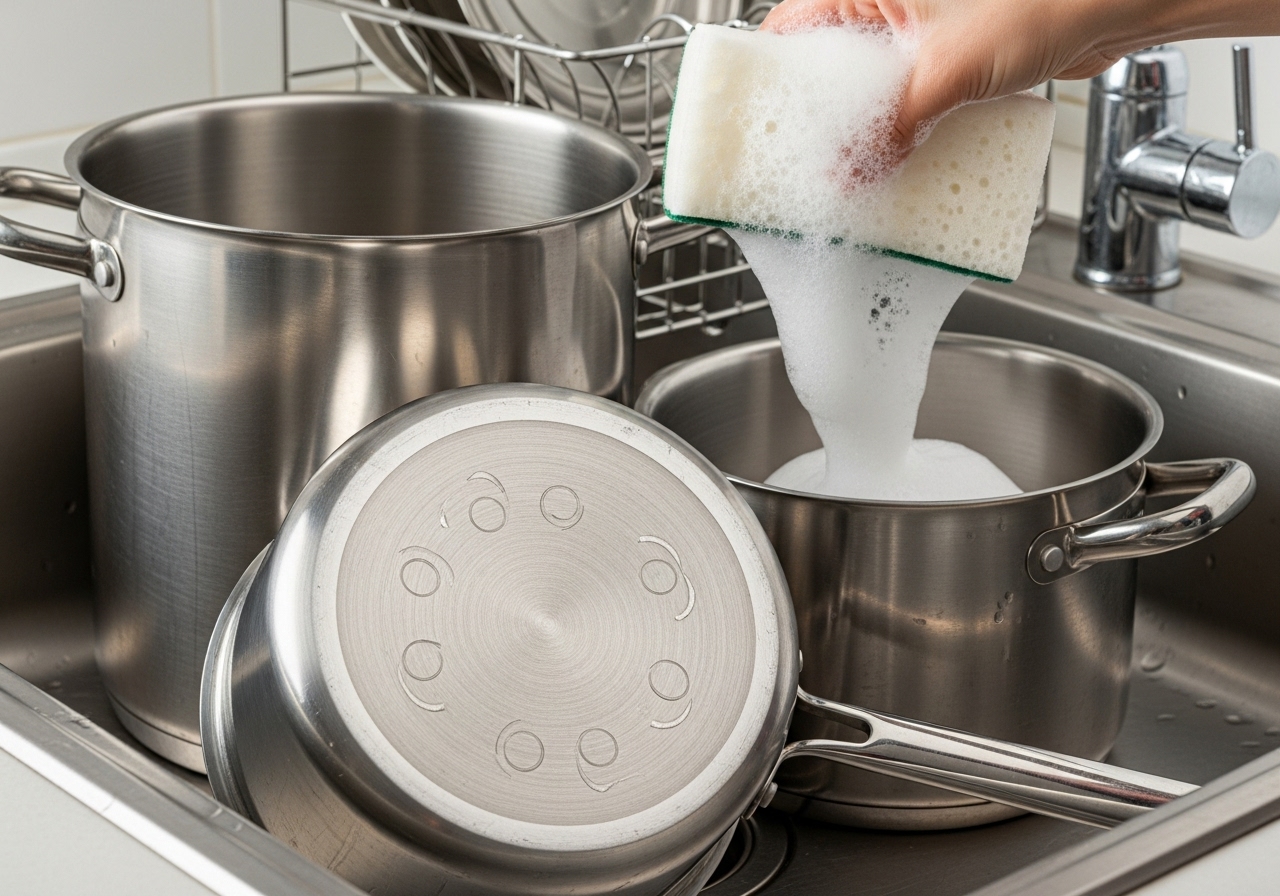 El detergente que tiene aluminio brillante: es el secreto de las sartenes como es content image