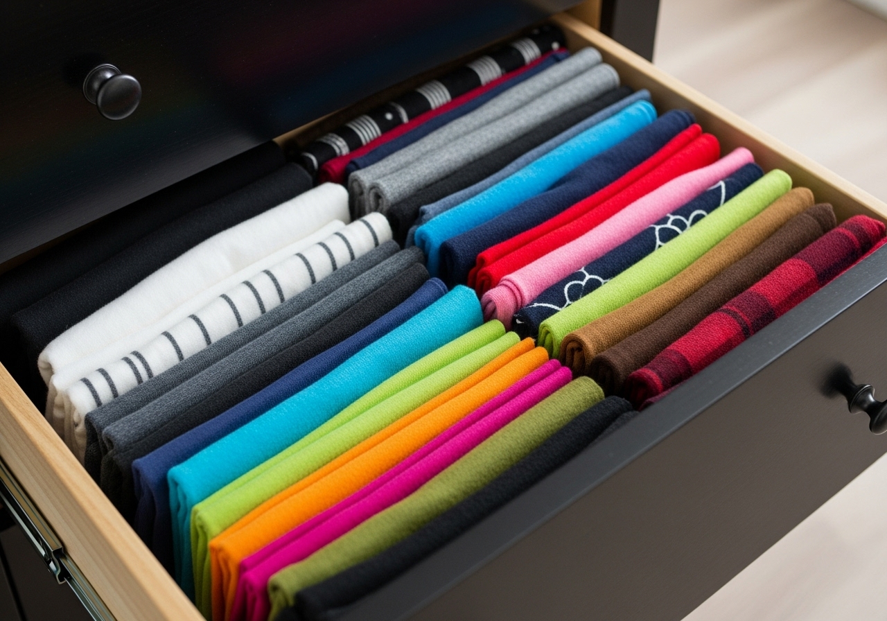 Cómo organizar armarios y ropa doble en minutos usando el método Konmari content image