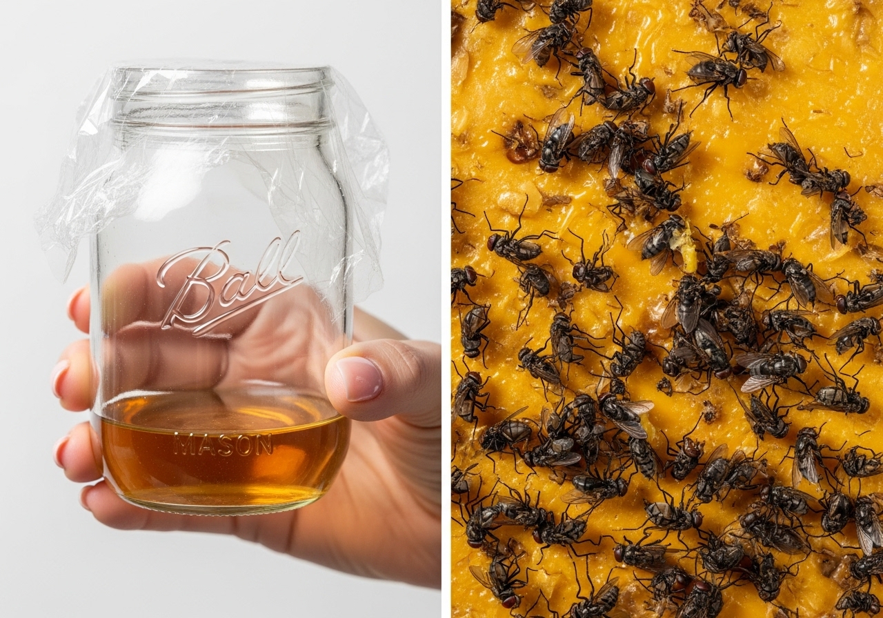 Truco de bricolaje para deshacerse de las moscas durante la temporada de calor. content image