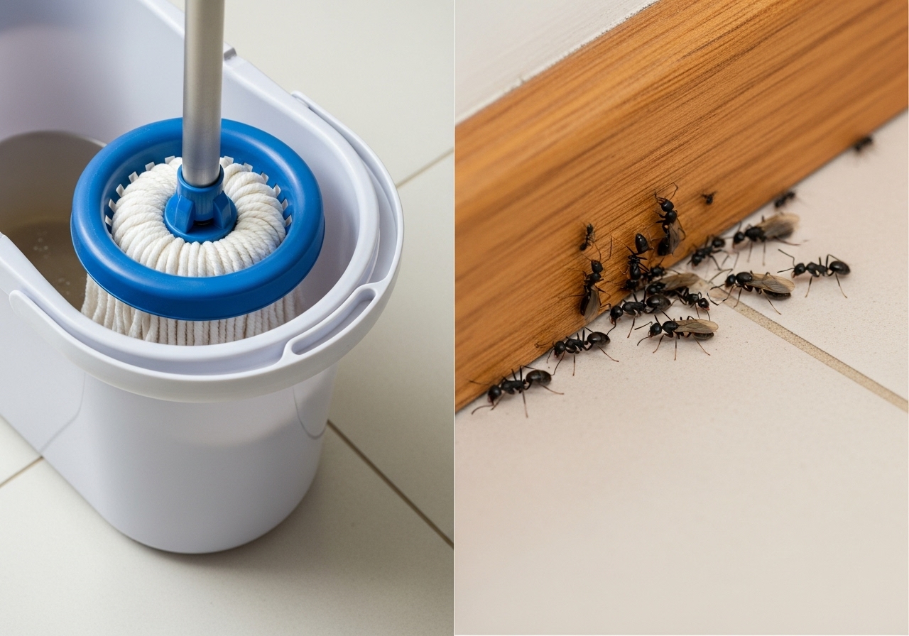 Limpia el piso con estos aceites esenciales para mantener alejadas a las hormigas y cucarachas para siempre. content image