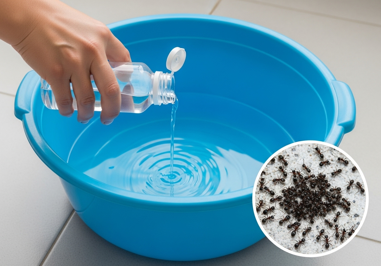 Agregue estos esenciales a su limpiador de pisos para repeler hormigas y otros insectos. content image