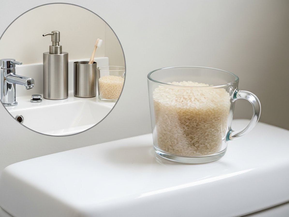 El truco del vaso de arroz en el baño es la solución definitivamente a un problema muy habitual content image