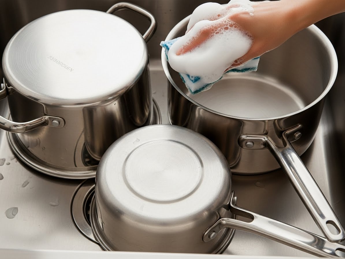 El detergente que tiene aluminio brillante: es el secreto de las sartenes como es content image